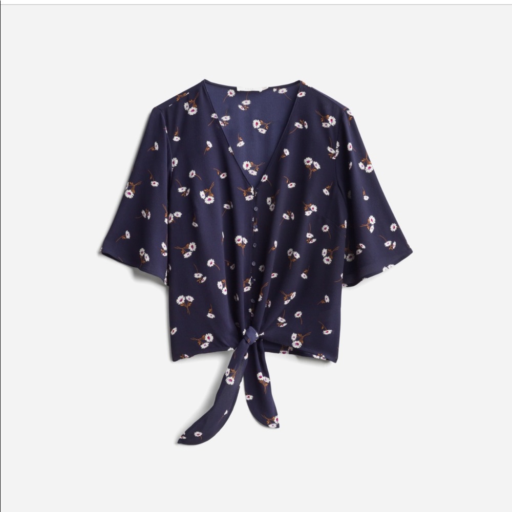 LUSH Krisantha Tie Front Blouse